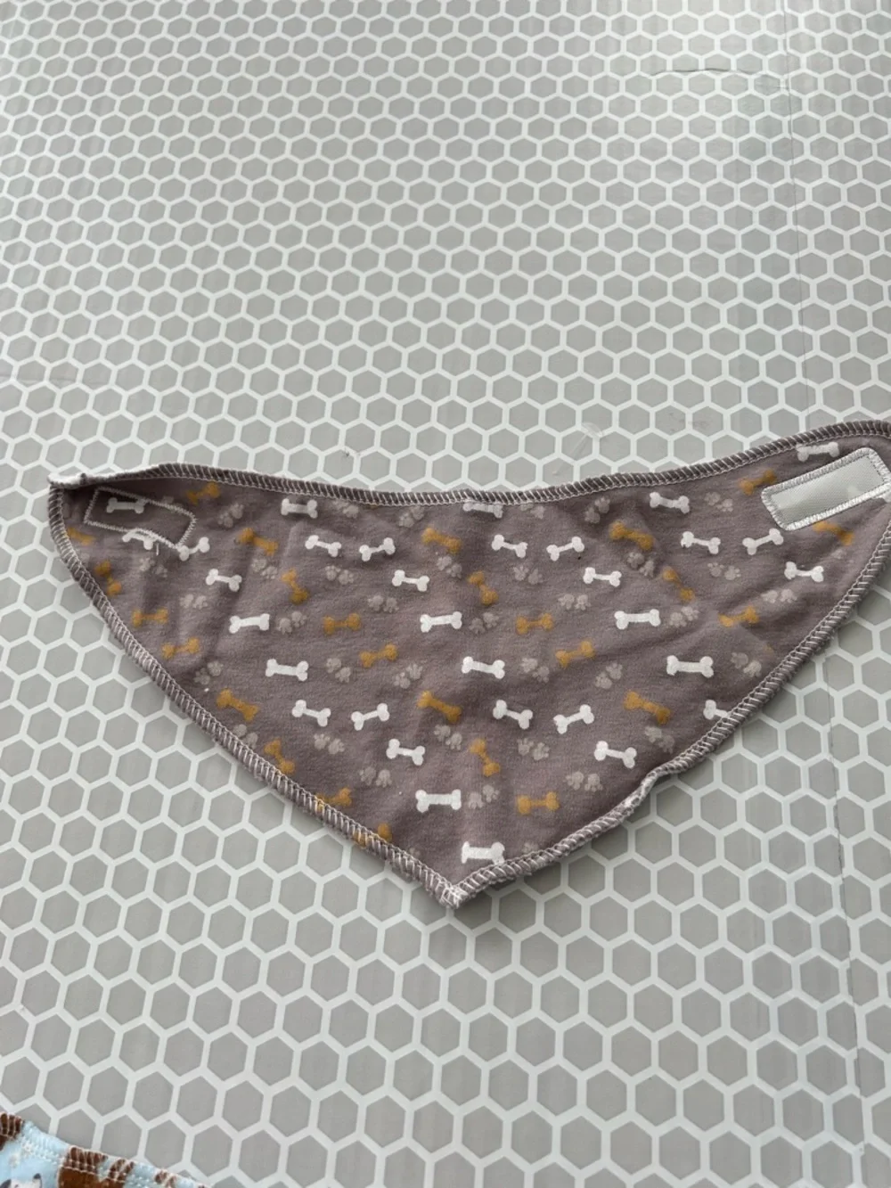 Bundle of Seven Baby Bandana Bibs in Blue & Neutral Tones